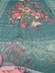KHAADI | 3 Piece | Printed Lawn (Chiffon Dupatta) | Unstitched | Design 5