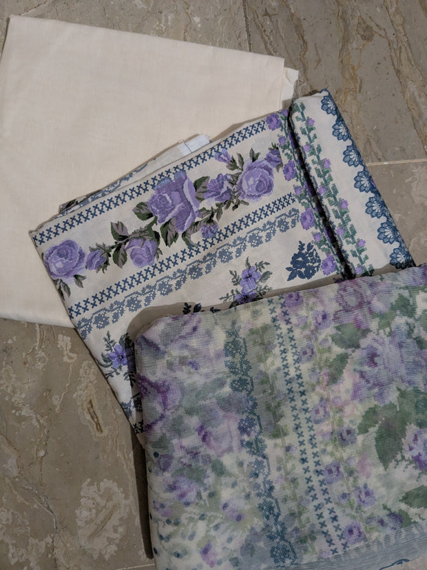 KHAADI | 3 Piece | Printed Lawn (Chiffon Dupatta) | Unstitched | Design 3